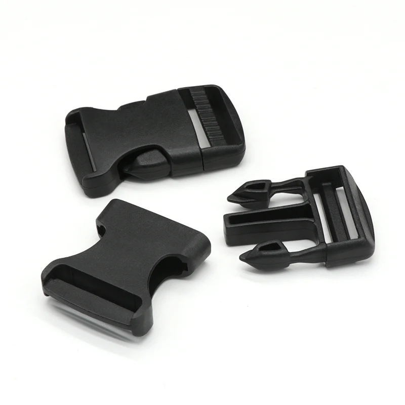 2~10pcs Black Adjustable Belt Buckles 15/20/25/32/38/50mm Plastic Dual Side Release Buckles Backpack Belt Bag Part Strap Webbing