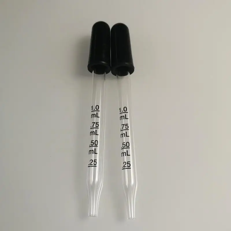 G8TA Reusable Dropper Glass Liquid Droppers for Liquid Medicines Essential Oils 1ml/0.04oz Capacity Home Use