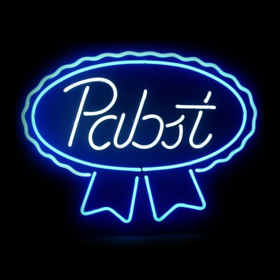 

Pabst Blue Ribbon Neon Signs Handcrafted Lager Al Sign Beer Bar Room Decor Neon Sign For Home Professional Real Glass Decorative