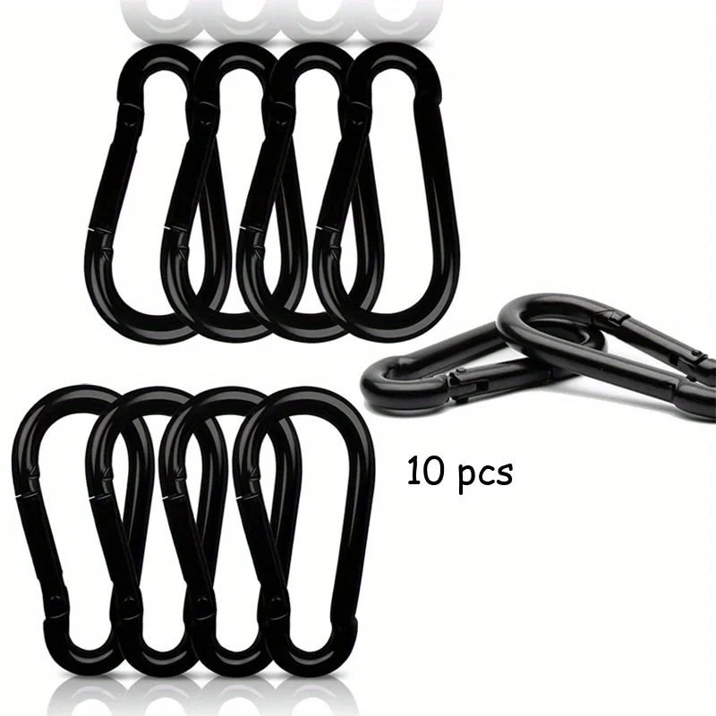 

10pcs Hook Theft Outdoor Camping Backpack Buckle Key-Lock Tool Solid Carabiners Durable Hook Clip Rigging Hardware Mini Keychain