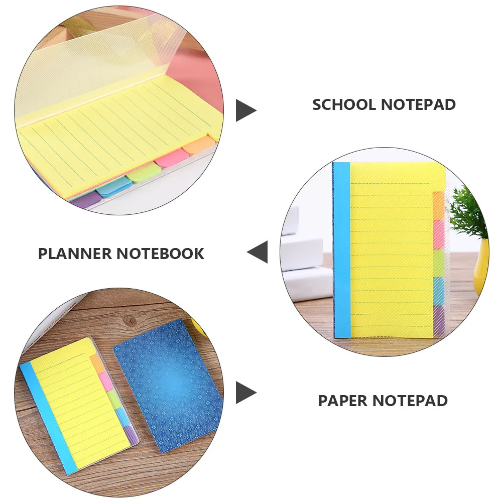 2Pcs Paper Notepad Portable Handy Set Goals Perfect for High School College Students Teachers Self-Stick Notepad