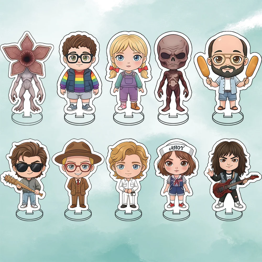 

For Stranger Things Steve Jim Joyce Robin Eddie Henry 10cm Acrylic Stand Anime Peripheral Cartoons Exquisite Desktop Ornament