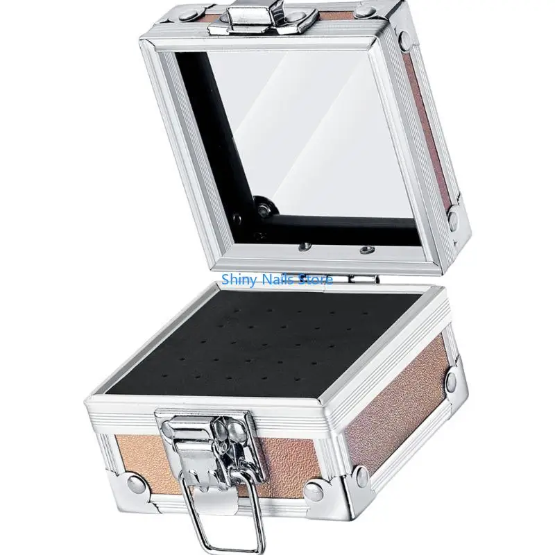 حامل عرض مثقاب الأظافر المدمج، حاوية تخزين معدات مانيكير معدنية #3