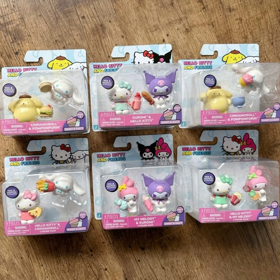 

Miniso Sanrio Cinnamoroll Purin Kuromi Аниме Кукла, набор игрушек коллекционные игрушки настольное украшение Hello Kitty Подарки Kuromi