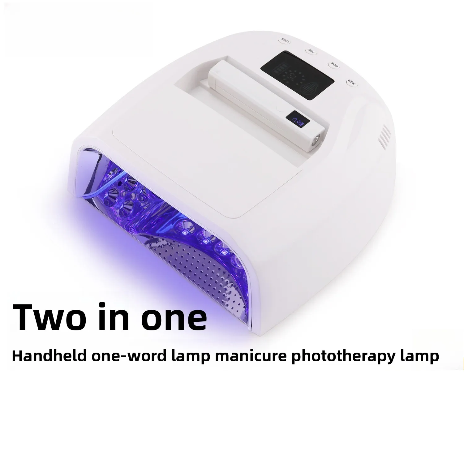 128W High Power Rechargeable Nail UV Dryer Smart Auto Sensor 2 In 1 Curing Lamp For Professional Salon
