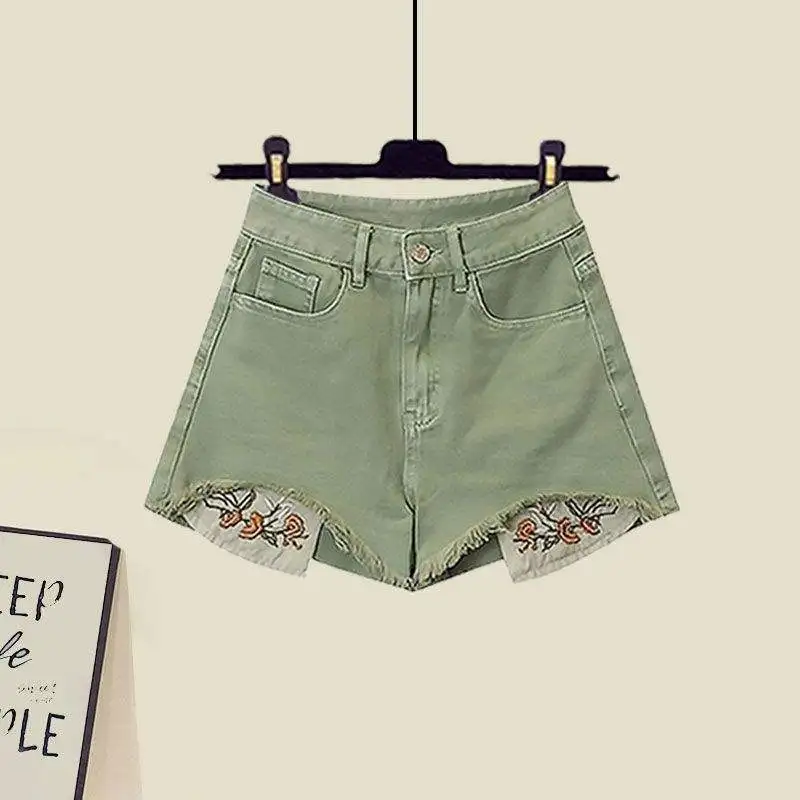 طقم Faionable Street Sle Dopane للسيدات صيفي ort Sve مع بدلة من قماش الدنيم مكونة من قطعتين شبابية وسلي #3