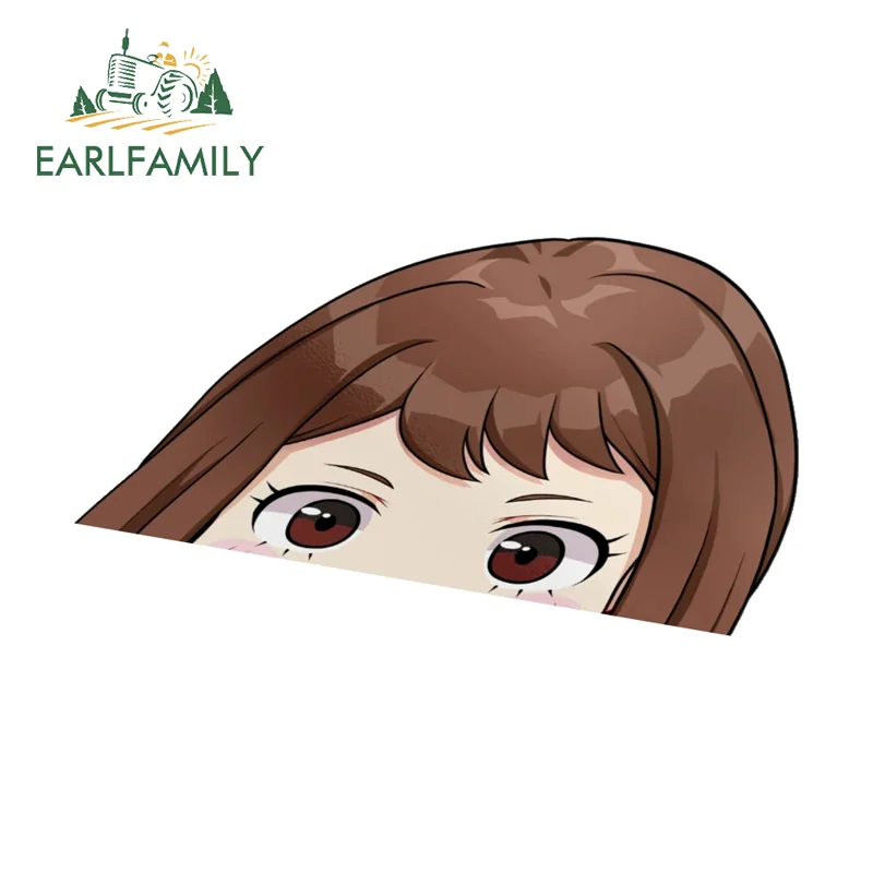 

EARLFAMILY Ochaco Uraraka, наклейки на бампер автомобиля, высококачественные декоративные солнцезащитные виниловые наклейки, аксессуары для стайлинга автомобиля своими руками