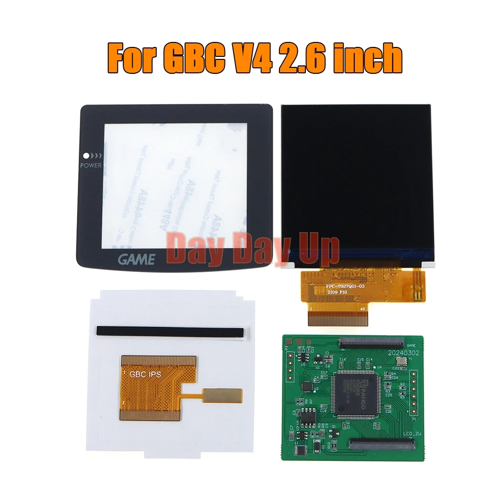 

1set 2.6 inches High Light Modification Kits Backlight LCD Screen For GBC V4.0 Console LCD screen Light Game Accessories