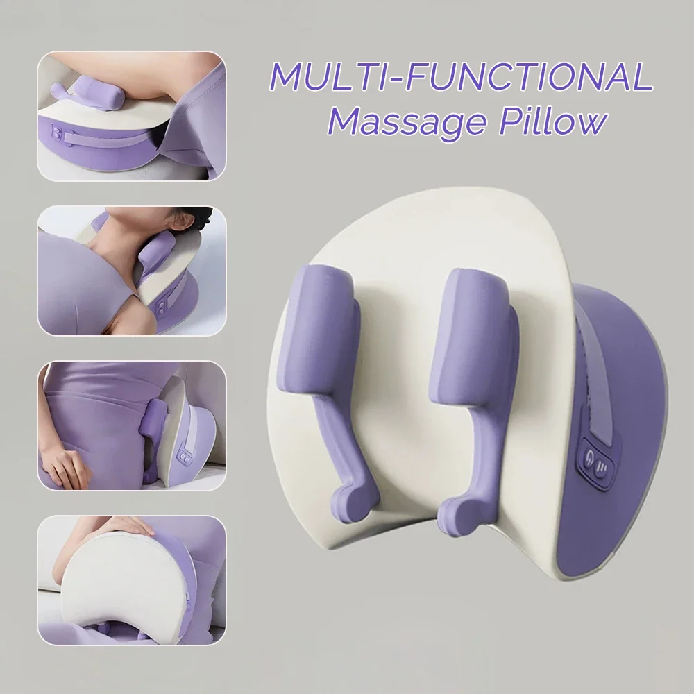 

Electric Neck Pillow Cervica l Orthopedic Pillow Massager for Waist Shoulder Massager Leg Shiatsu Kneaded Hot Compress