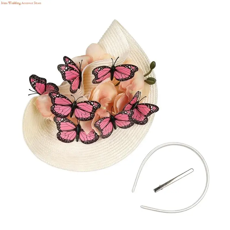 G92D Flexible Derby Top Hat Hairpiece for Weddings Galas and Themed Festivities