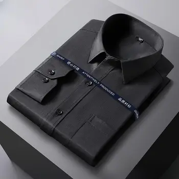 10 best sales Erkekler için beyaz uzun kollu gömlek - №2