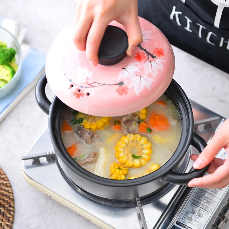 Milk pot Ceramic casserole soup pot  meal high temperature and health congee