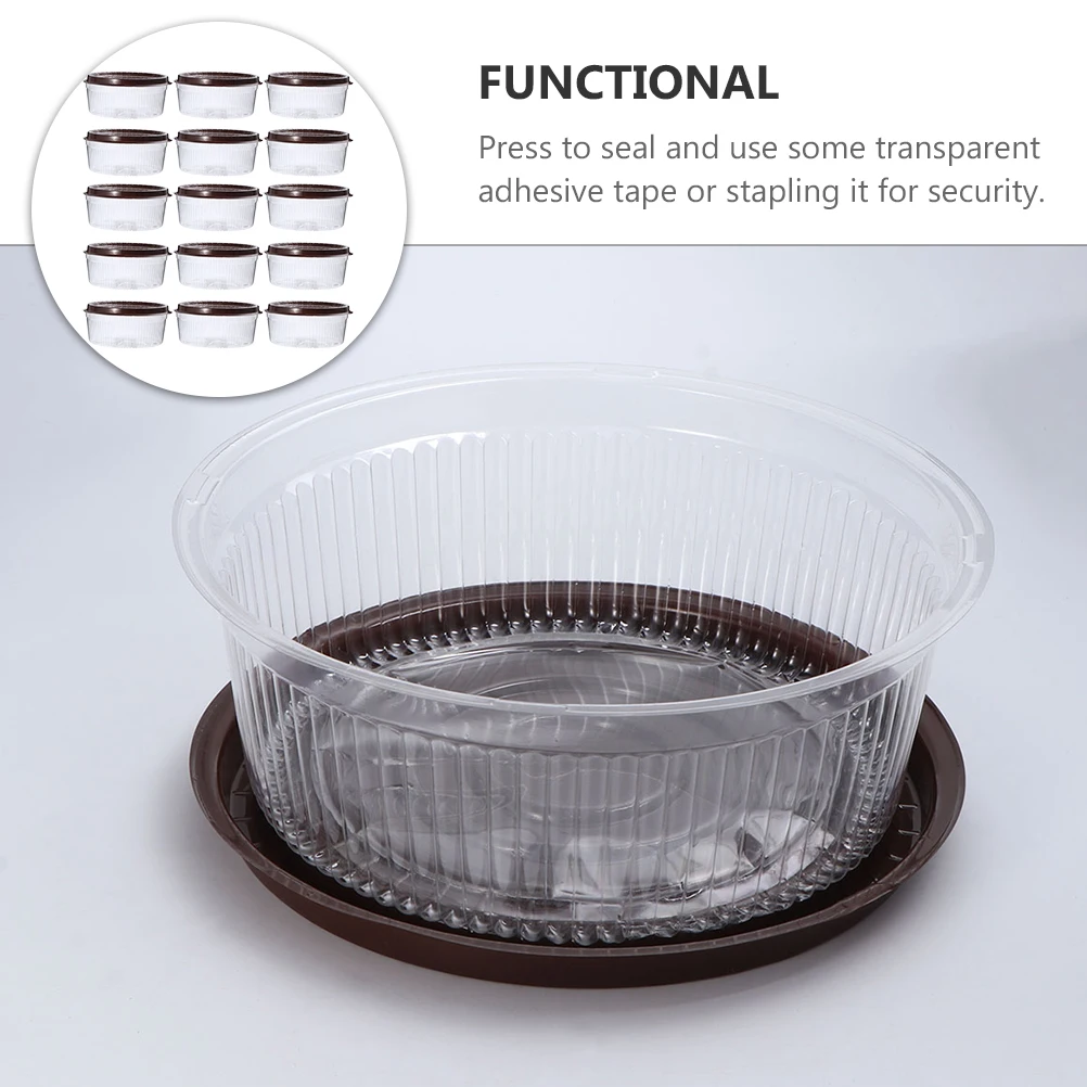 

25 Pcs Cake Box Transparent Cupcake Container Holder Round Pastry Boxes Plastic Food Packing