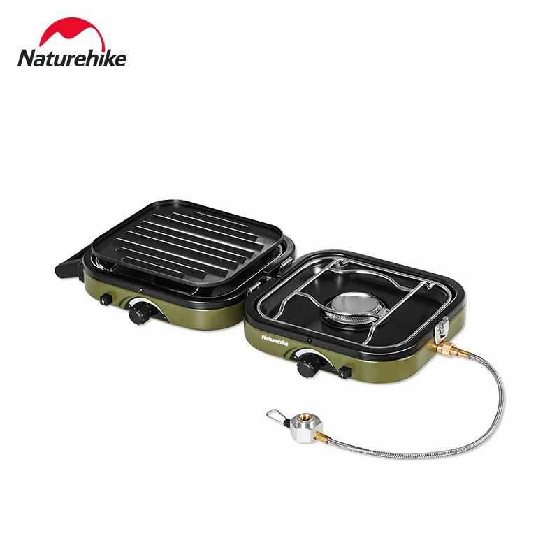 

Naturehike Folding Double Fire Gas Stove 2300W Portable Outdoor Camping Electronic Ignition Gas Stove 2.5kg Cook Equipment