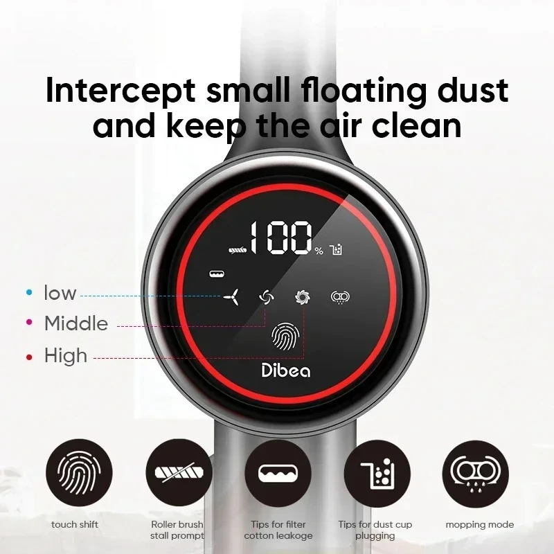 Dibea Wireless Battery Silent Vacuum Cleaner Cordless Room Handheld Multi-functional Vacuum Cleaner