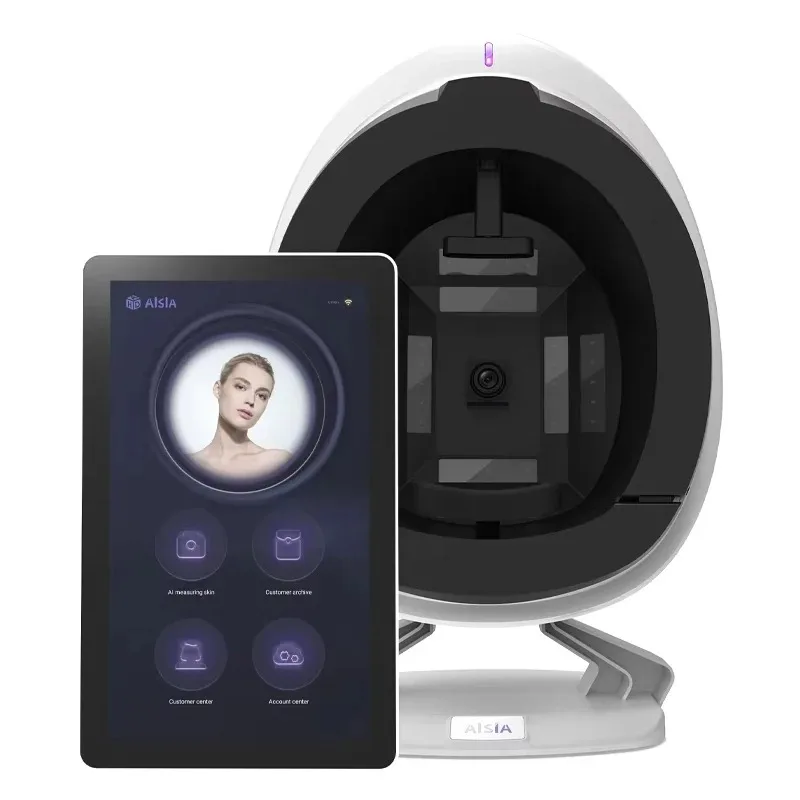 AISIA Q1 3D AI 피부 분석기 8 스펙트럼 얼굴 스캐너 피부 진단 여드름 주름 전문 미용실 장비