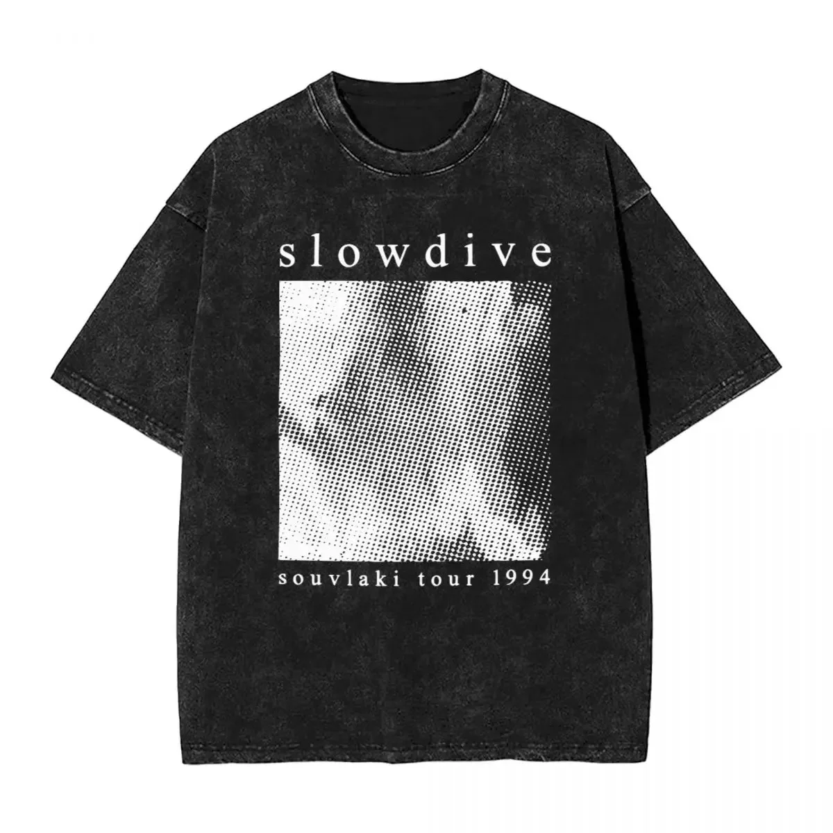 Slowdive Tour 90s T Shirts Hip Hop Washed Cotton Harajuku T-Shirt Fashion Men Women Tops Streetwear Summer Tops Tees