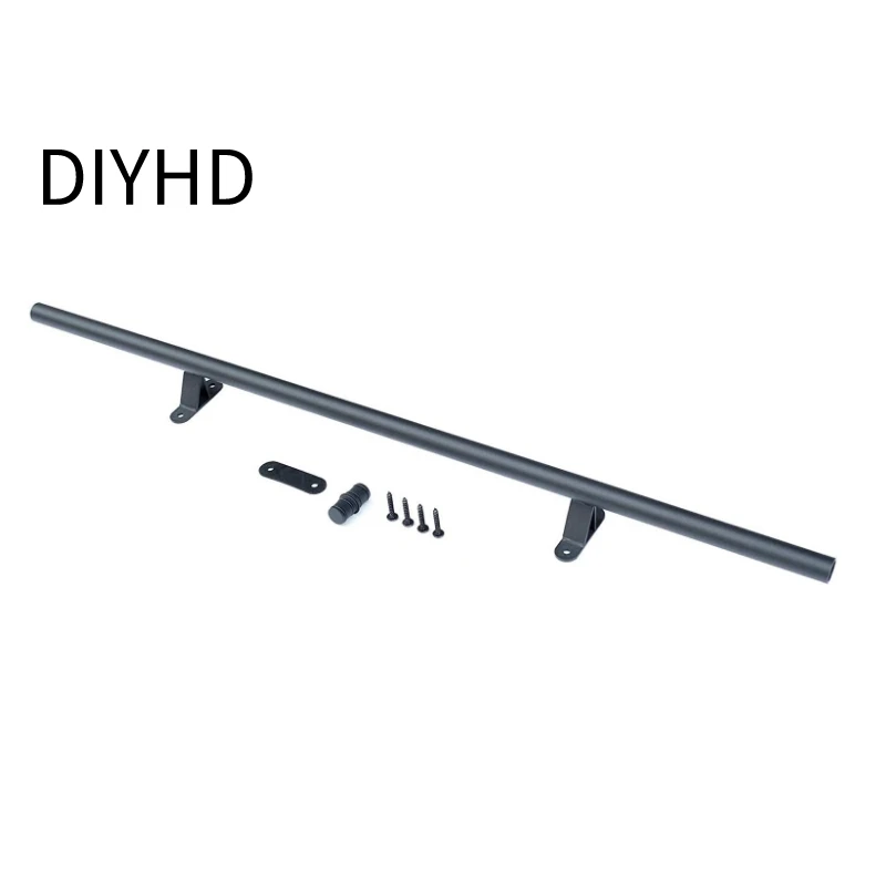 Imagem -04 - Deslizante Biblioteca Hardware Kit sem Escada Preto Rústico Round Tube Rolling Ladder Track Rolo de Piso com Freio Interior 12ft366cm