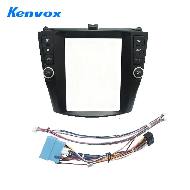 

Kenvox 9.7" Tesla Vertical Screen Car Radio Fascia Frame for honda accord 7 Stereo Dash Kit Install Panel wire harness Adapter
