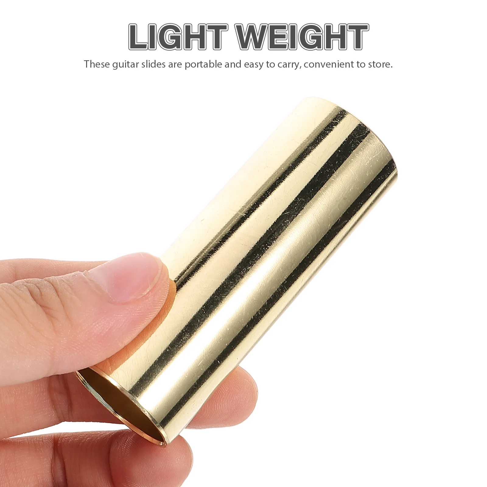 

4 Pcs Electric Guitar Slider Parts Slideguitar Finger Metal Accessories Bars Stainless Steel for