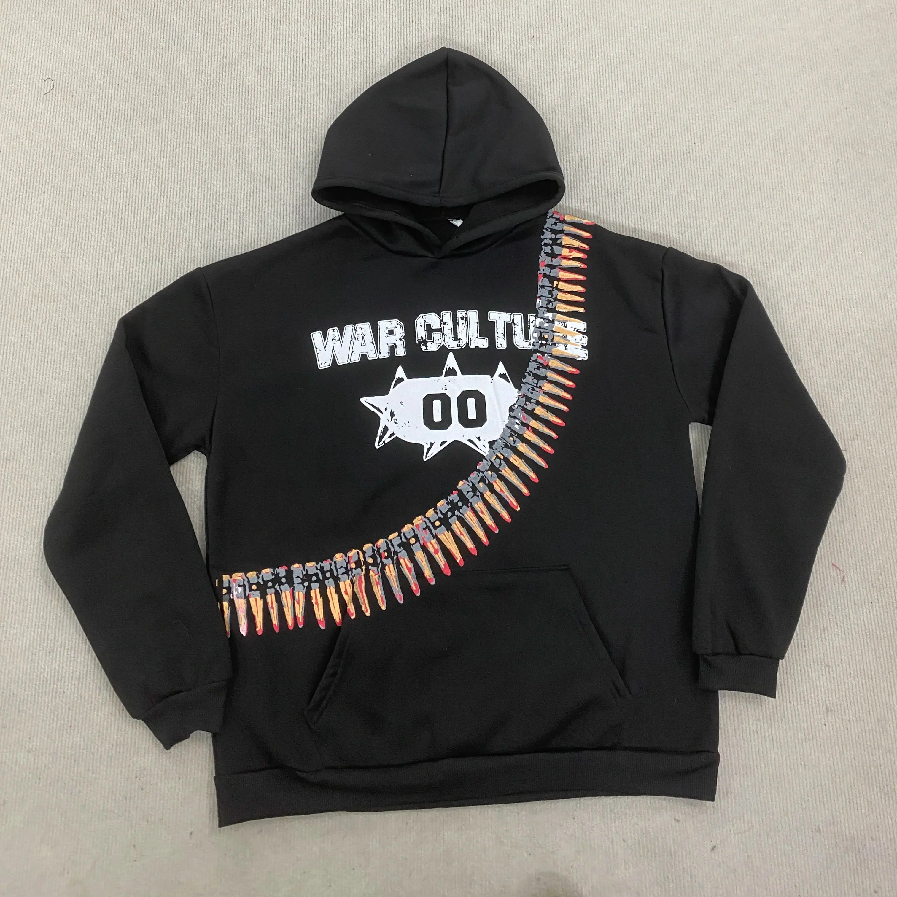 Y2k الهيب هود سكيت كل مباراة عارضة البلوز شارع العليا متعة هندسية إلكتروني الرسم طباعة طويلة الأكمام المتضخم هوديس #3