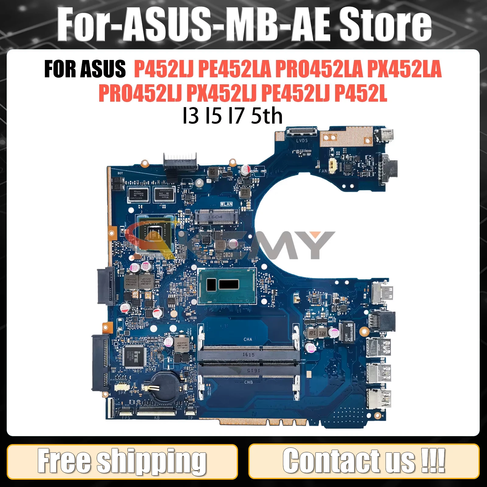 

P452LA Материнская плата для ASUS P452LJ PE452LA PRO452LA PX452LA PRO452LJ PX452LJ PE452LJ P452L Материнская плата для ноутбука I3 I5 I7 5th