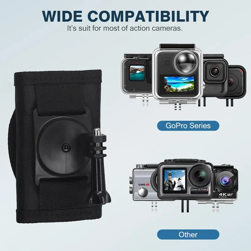 Backpack Shoulder Strap Mount Pack Mounts For GoPro Hero 13 12 11 10 9 8 7 6 5 SJCAM Insta360 X4 X3 DJI Osmo Action 5 4 3 Camera
