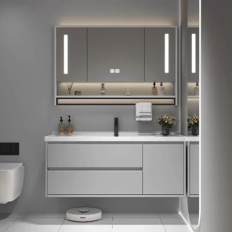 Light Grey Ceramics Vanities Toilet Bathroom Partition Vanity Bathroom Vanities Storage Mobiletto Bagno Home Furniture