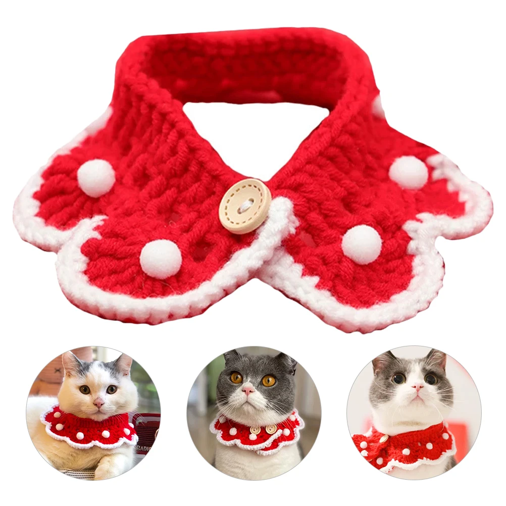 

1Pcs Pet Scarf Cat Neckerchief Christmas Bell Design Lightweight Soft Pet Accessory Holiday Birthday Party Photo Shoot Outdoor