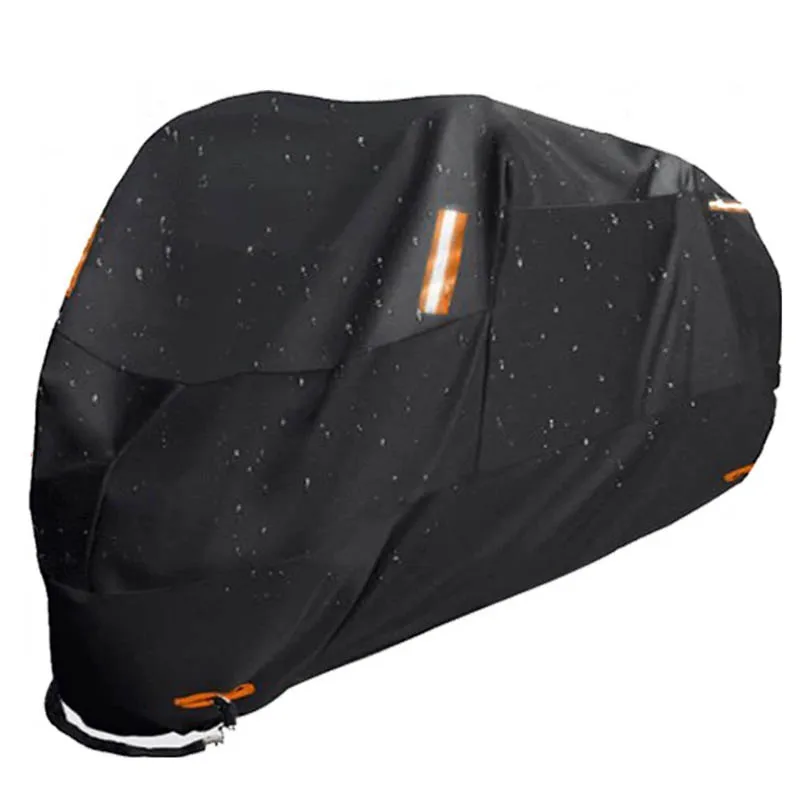 

300D Motorcycle Covers Thick Black Design Waterproof Motors Dust Rain Snow UV Protector Cover Indoor Outdoor M L XL XXL 3XL 4XL