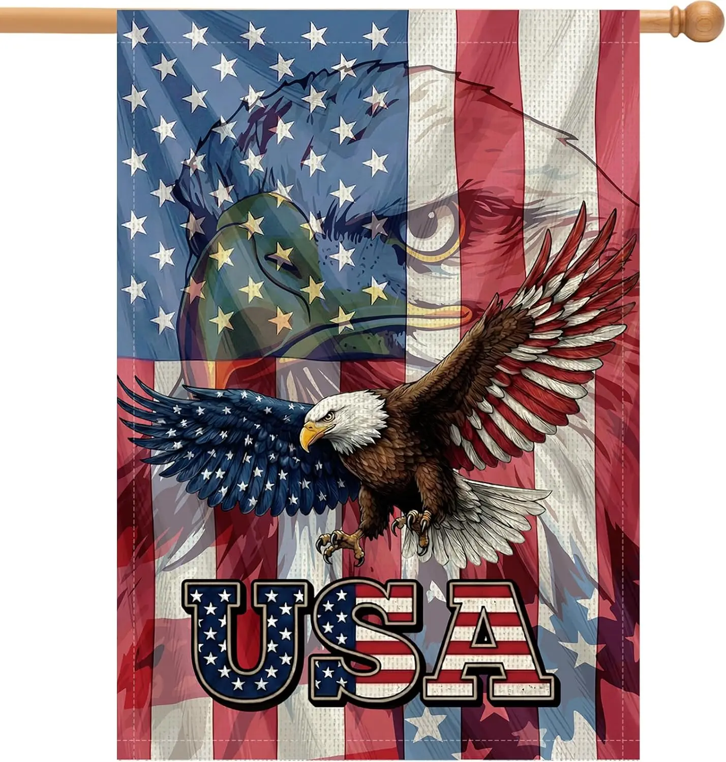 Memorial Day House Flag - Eagle Outdoor Flags Double Sided Printing, 4th of July 250 Anniversary Yard Decoration Decorative  MMZ