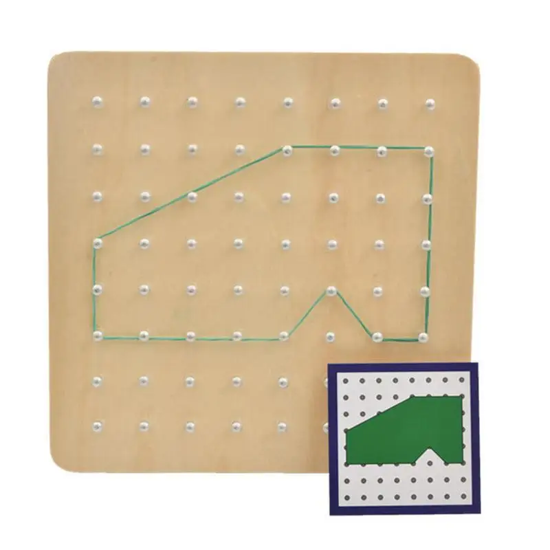 Montessori ของเล่นเด็ก Geoboard คณิตศาสตร์ Manipulative วัสดุ Array Block Geo บอร์ดกราฟิกของเล่นเพื่อการศึกษาของขวัญ