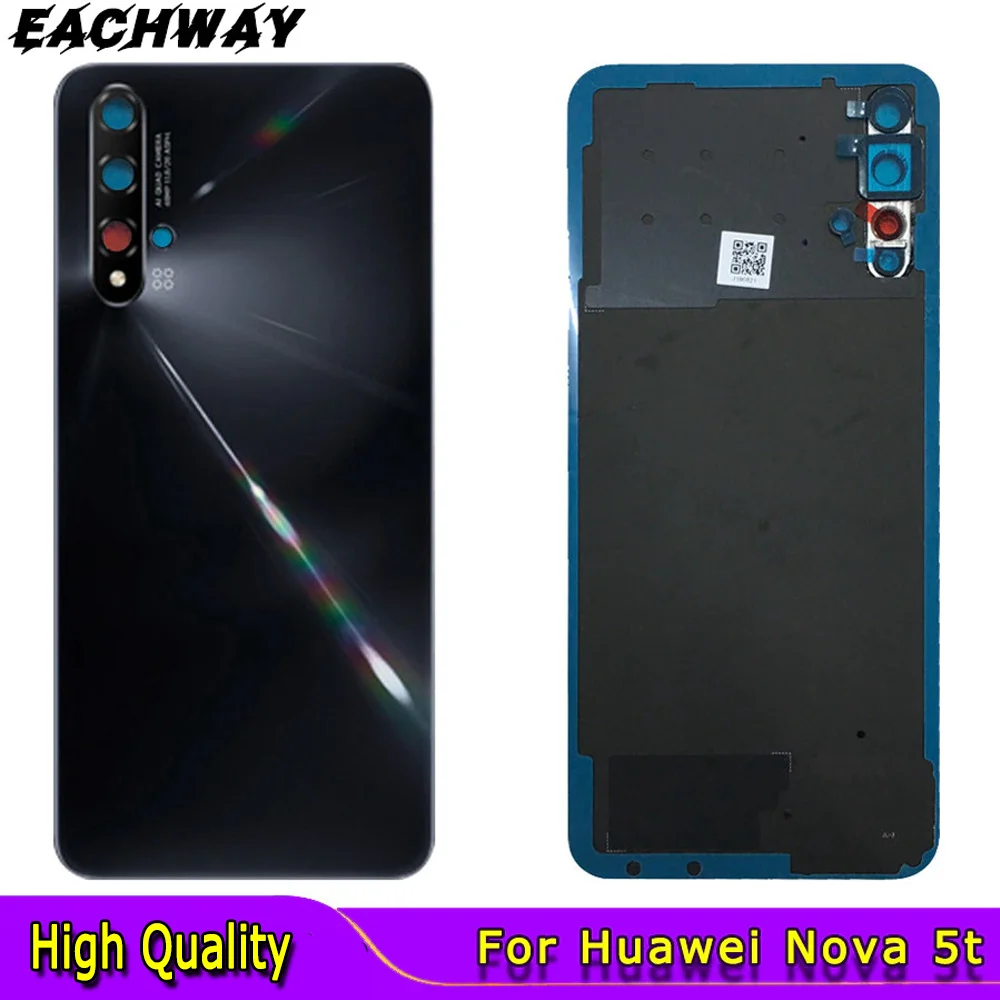 

High Quality Back Glass For Huawei Nova 5T Battery Cover Rear Housing Door Case Panel Replace Part For Huawei Nova 5T Back Cover