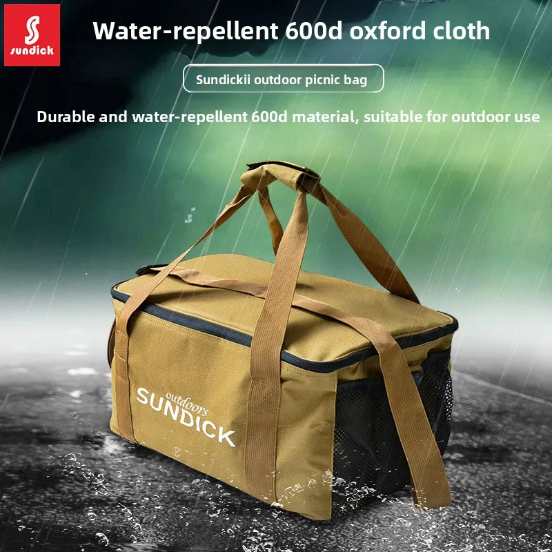Outdoor Waterproof Picnic Bag Set - Thermal Insulated Lunch Box & Tent Organizer for Travel