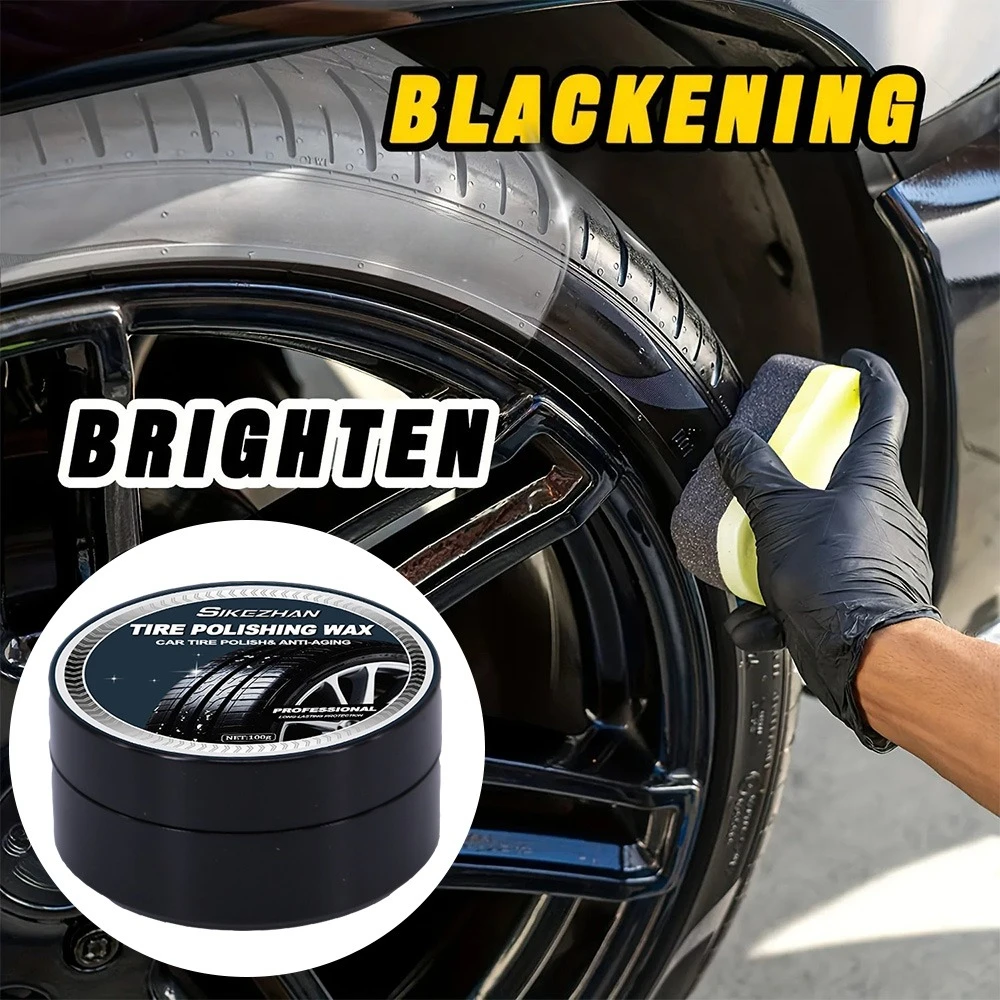 Tire Care Wax, Plastic and Rubber Repair Agents for All Car Models, Waterproof Maintenance and Cleaning Cream for External Gloss