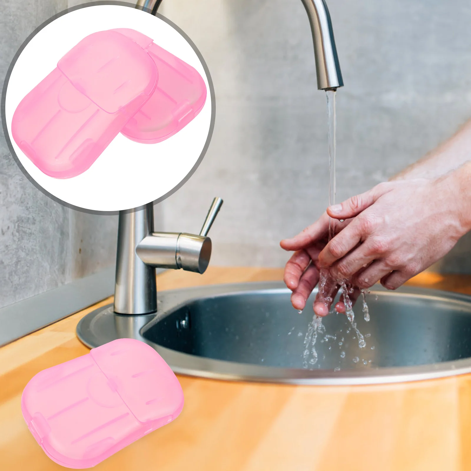 

15 Boxes Travel Soap Sheets Portable Hand Wash Cleaning Disposable Paper Slices Purple 20 Pieces Camping Outdoor