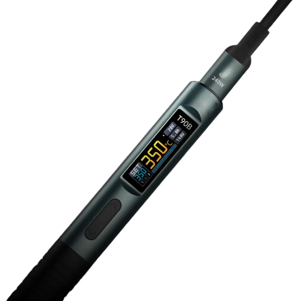 Intelligent Soldering Iron Tools T90 Soldering Iron Welding Tools IPS LCD Color Screen USB-C for pd3.1 Power CNC Machined Body