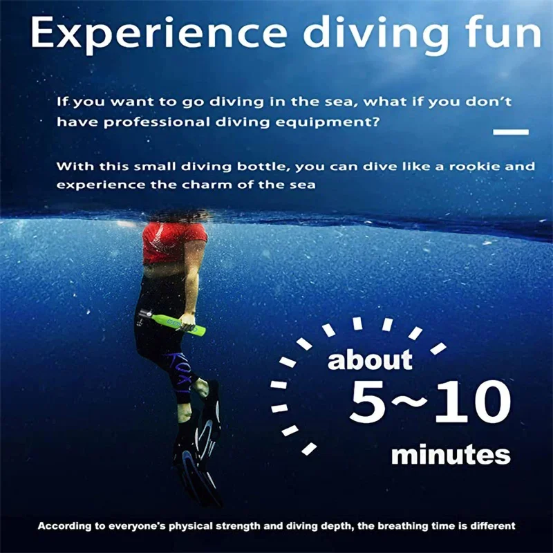 GOYOJO 0.5L Mini Scuba Cylinder Tank Diving Scuba 5-10 Minutes 2025 Underwater Breathing Equipment New Portable Oxygen Kit Lung