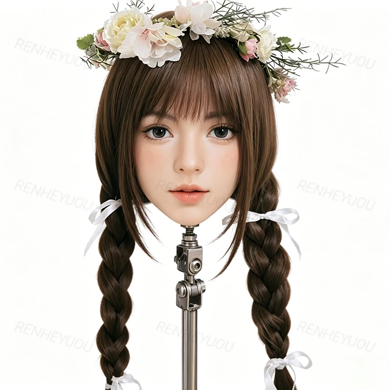 

Handcrafted 1:1 Silicone Head Sculpture RENHEYUOU Head Sculpture Model Collectible Decoration