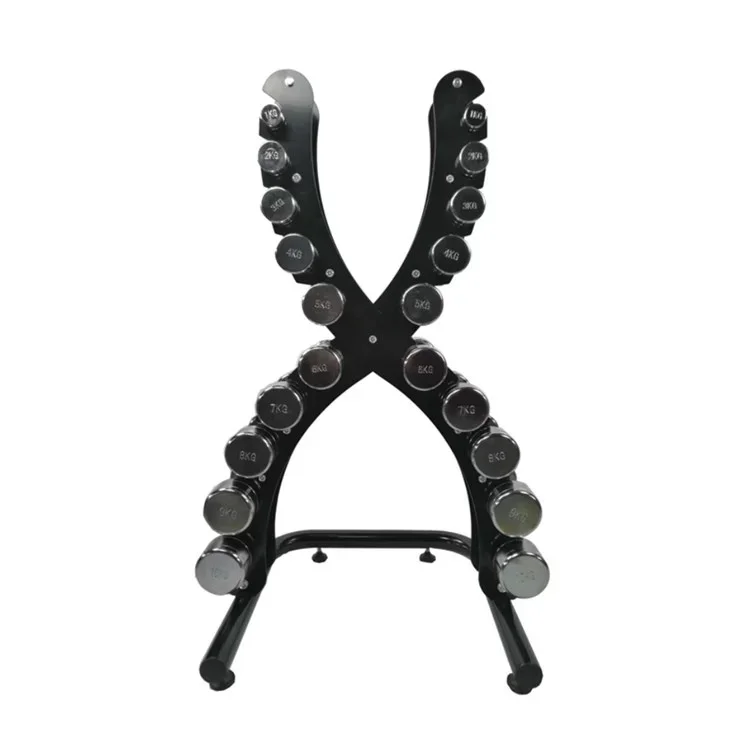 

Gym Equipment 10 Pairs Vertical X Dumbbell Storage Stand Dumbbell Rack