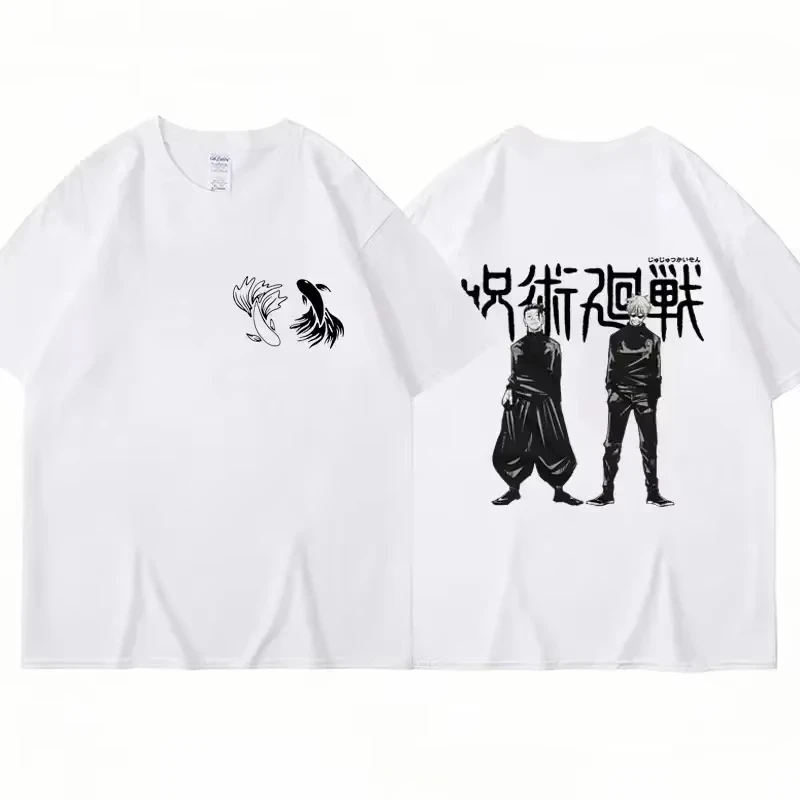 

Japanese animation Jujutsu Kaisen T-shirt Satoru Gojo Geto Suguru Men's T-shirt Harajuku Casual style 100% cotton short-sleeved