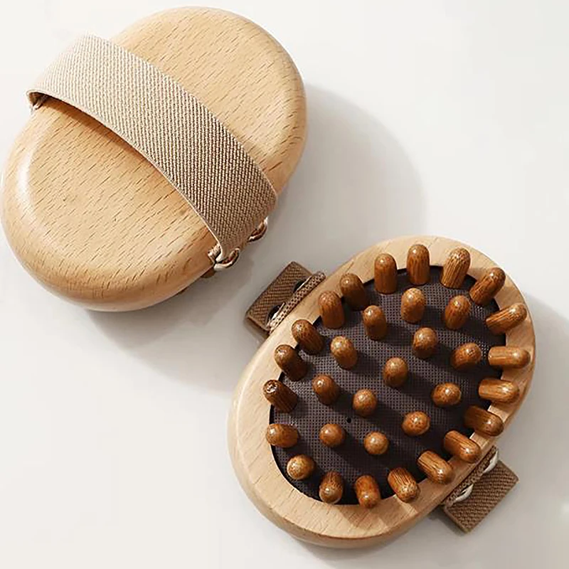 Hot Sale Beech Body Brush Soothing Wooden Spa Air Cushion Massage Hair Comb Scalp Massage Brush Dead Skin Remover