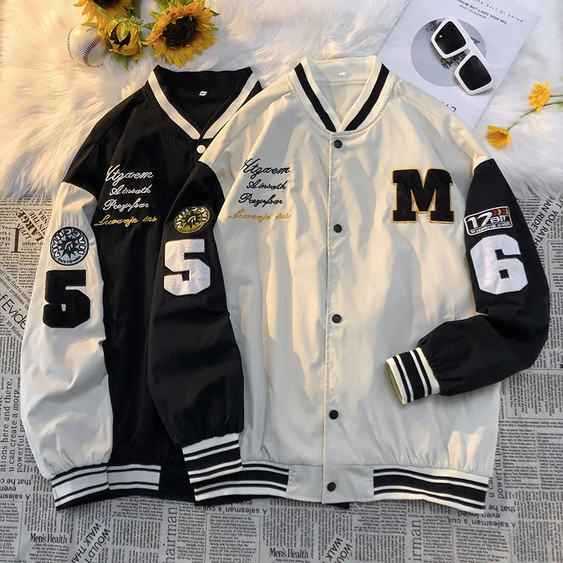 

Baseball Uniform Oversized Coat student High Quality Youth Baseball Jackets Women Loose Casual Fashion Jacket Men's Streetwear