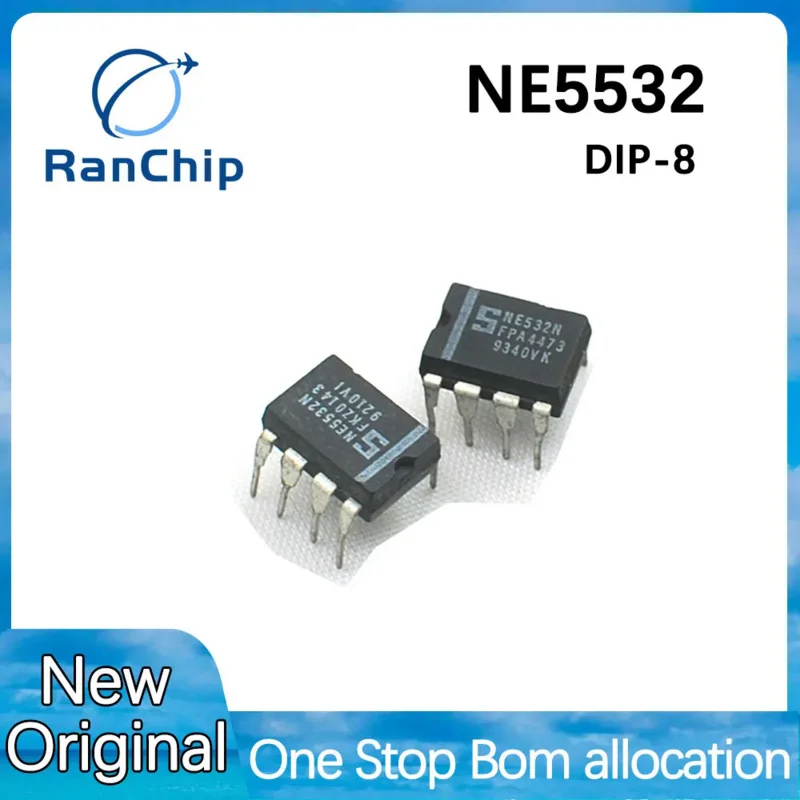 New Original  NE5532 NE5532N Operational amplifier Double low noise operational amplifier DIP - 8, the double low noise road DI