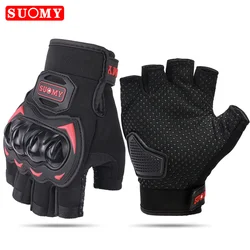 SUOMY Summer New Motorcycle Gloves Men Women Half Finger Breathable Anti-shock Sport Mittens ATV MTB Cycling Gloves