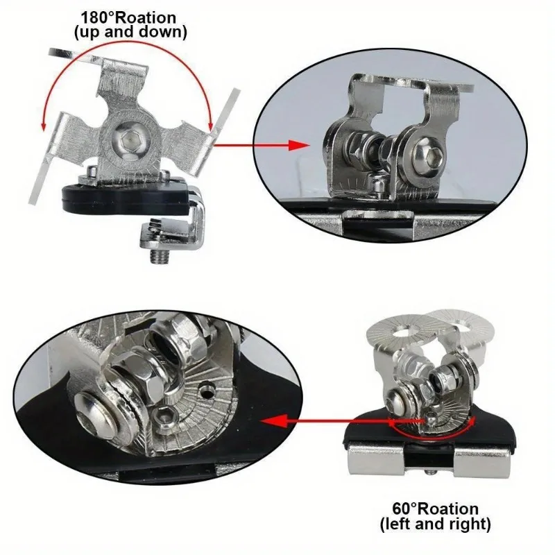 1Pair Car Headlight Holder LED Flood Lights Clamp Spotlight Stand Bar Bracket Off Road 4x4 Auto Accessories for Boat Marine