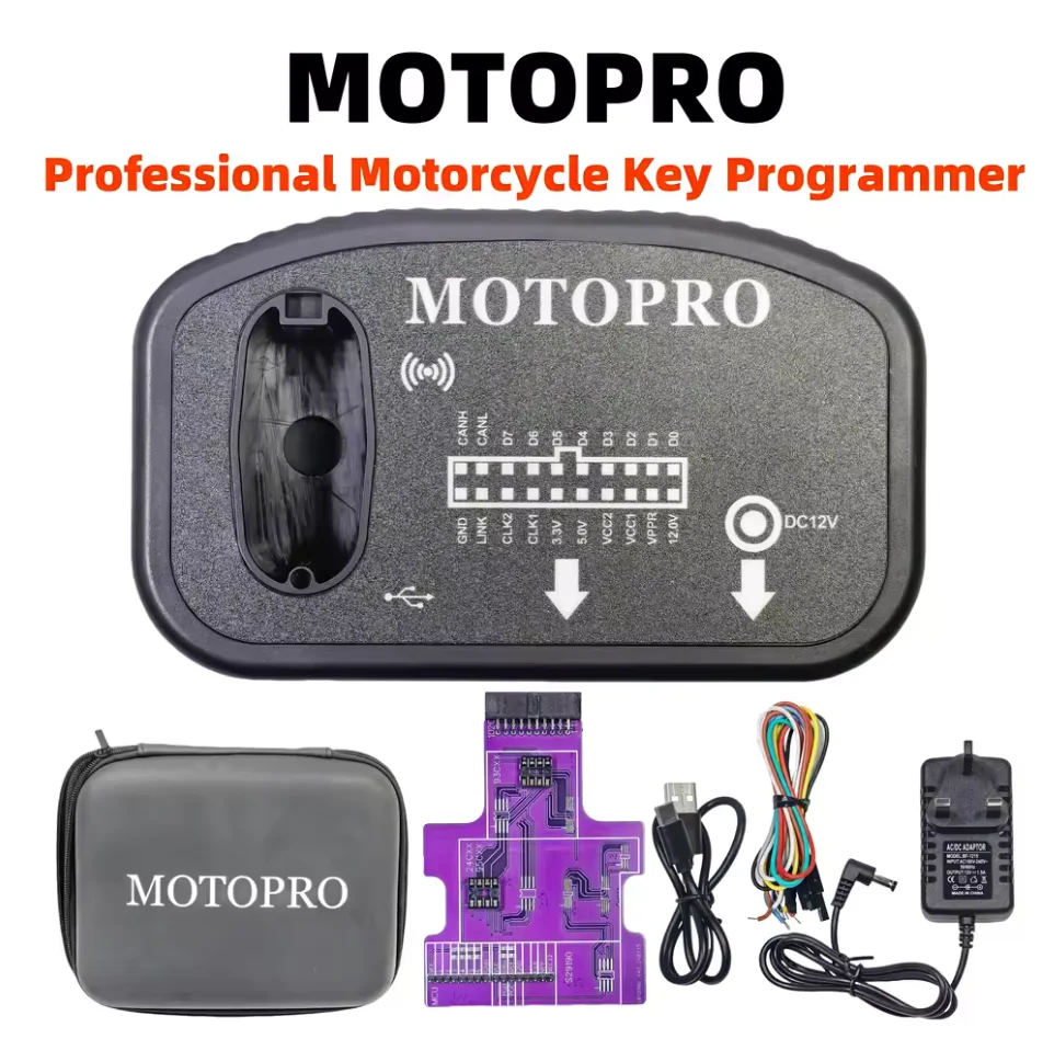 

MOTOPRO Motorcycle Key Programmer - Professional Chip Reading and Remote Key Programming Device