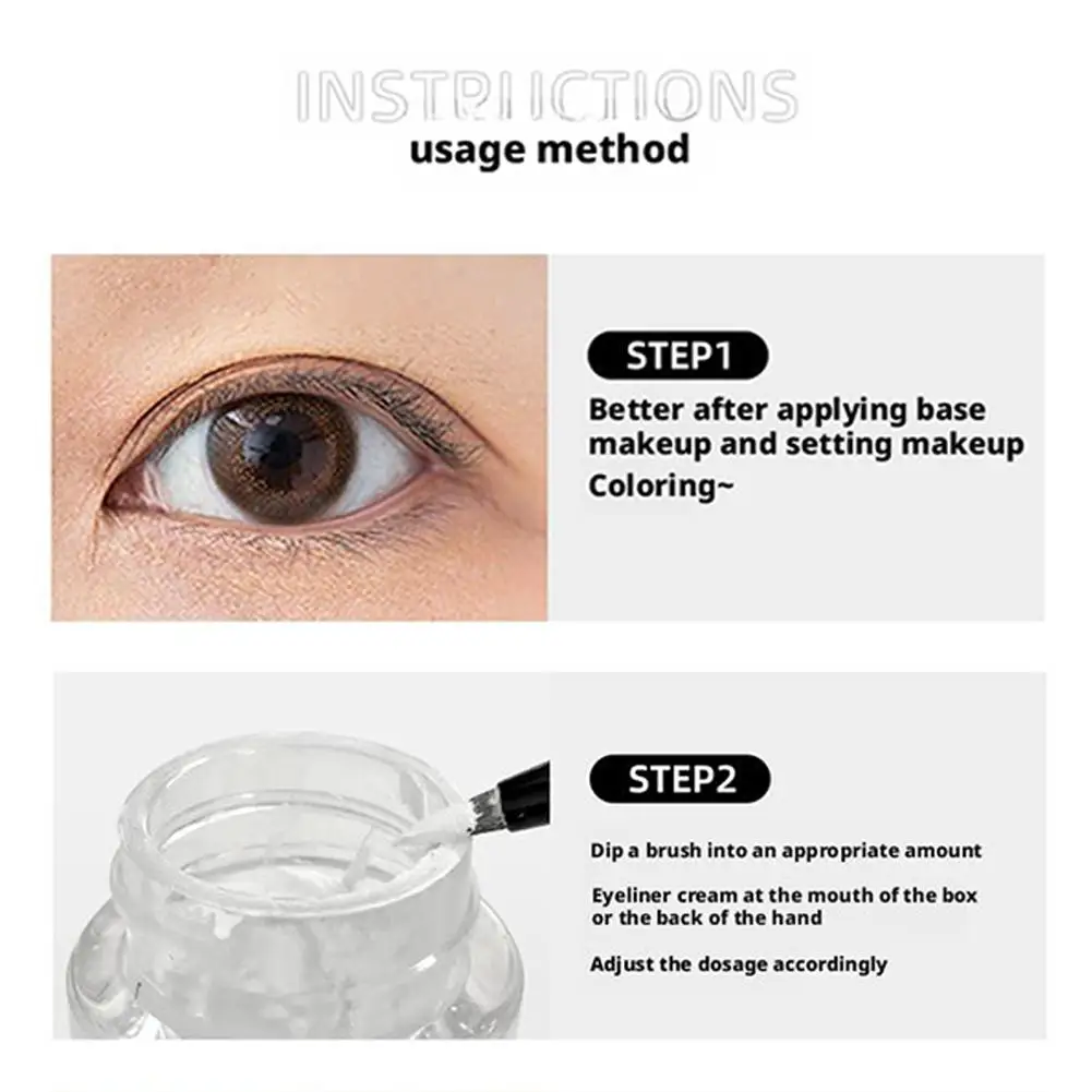 EyebloggPomade-Eyeliner teinté imperméable à l'eau pour sourcils, embaunaturelle, gel sculpté long, rehausseur de sourcils, crème durable, O9v9