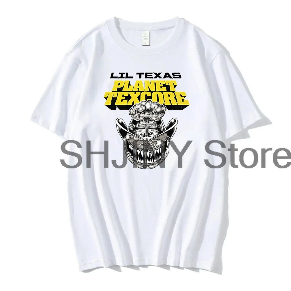 Lil Texas Planet Texcore Tee 2024 World Tour Crewneck Short Sleeve Streetwear Women Men T-shirt Hip Hop Clothes