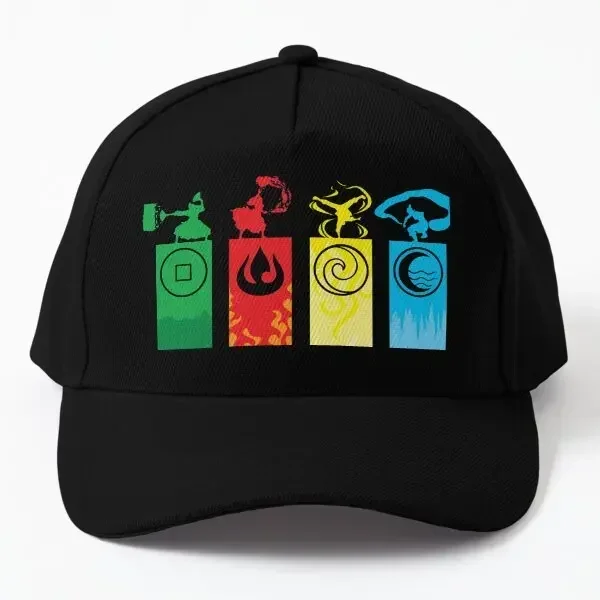 الصورة الرمزية آخر Airbender عنصر رمز قبعة بيسبول قبعة مطبوعة الهيب هوب في الهواء الطلق Snapback عارضة الشمس Casquette الأولاد الأسود